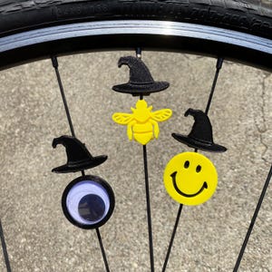 6x Witch Hat Bike Spoke Decorations - spooky bicycle gift, wizard hat bike decoration, wicked witch hat bicycle accessories image 7