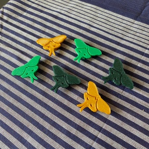 6x Moth Bike Spoke Decorations - Moth cycling accessories - bike gift for him or her - goblincore cyclist gift image 4