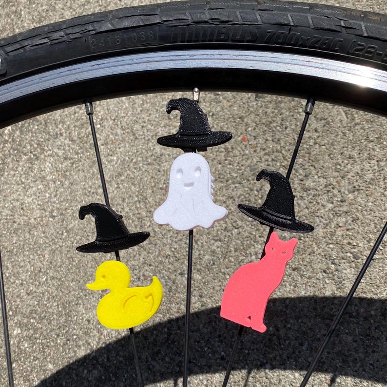 6x Witch Hat Bike Spoke Decorations - spooky bicycle gift, wizard hat bike decoration, wicked witch hat bicycle accessories image 8