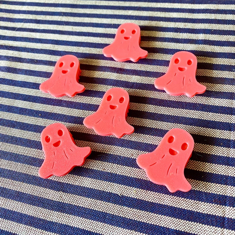 6 adornos fantasma para radios de bicicleta, adornos fantasma para bicicleta, lindos accesorios espeluznantes para bicicleta, piezas espeluznantes para bicicleta imagen 3