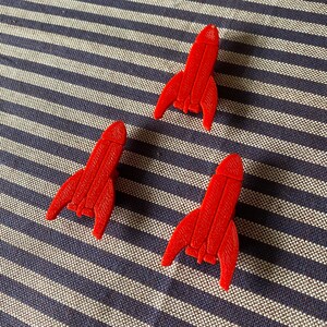 6x Rocket Bike Spoke Decorations - space rocket bike accessories - bike gift for boy or girl - rocket for bike party or bike parade image 4