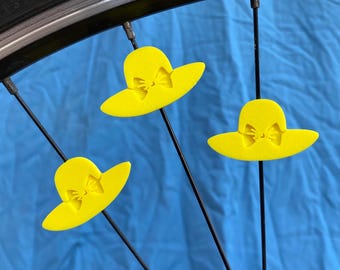 Straw Hat Bike Spoke Decorations, Lady's Hat Bicycle Decorations, cute bike accessories, bike gifts for her