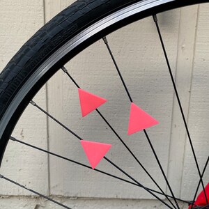 Pink Triangle Bike Spoke Decorations: Pride Parade Accessories (Set of 6) image 3