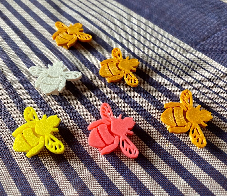 6x Bee Bike Spoke Decorations, bee bicycle decorations, bee bike accessories, bee themed bike parts image 2