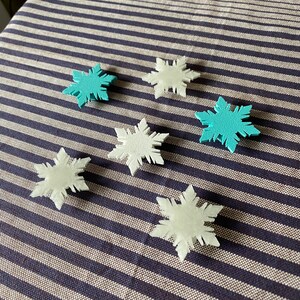6x Frozen Snowflake Bike Decorations - winter bicycle decoration, bike accessories for her, bike gift for child image 8