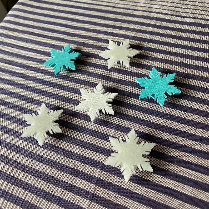 6x Frozen Snowflake Bike Decorations - winter bicycle decoration, bike accessories for her, bike gift for child image 8