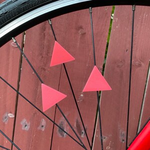 Pink Triangle Bike Spoke Decorations: Pride Parade Accessories (Set of 6) image 4
