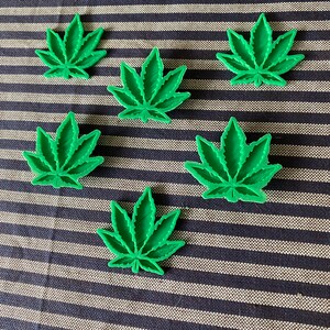 6x Hemp Leaf bike decorations, Weed Leaf bicycle accessories, Pot leaf Bike Spoke Decorations, weed enthusiast gift image 3