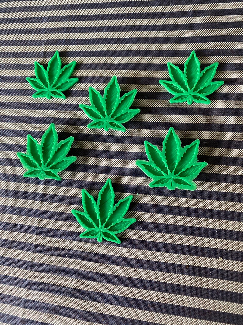 6x Hemp Leaf bike decorations, Weed Leaf bicycle accessories, Pot leaf Bike Spoke Decorations, weed enthusiast gift image 3