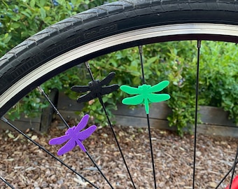 6x Dragonfly Bike Spoke Decorations, goblincore bicycle decorations, cute bike accessories, insect themed bike parts