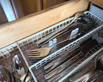 Silverware dividers for (Set of four) - Silverware drawer organizer, silverware drawer splitter, fork organizer, spoon organizer