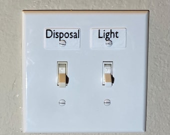 Etiqueta para triturador de basura, etiqueta para interruptor de luz, etiqueta para ventilador, etiqueta para interruptor de porche, etiqueta para interruptor personalizada, interruptor para triturador de basura