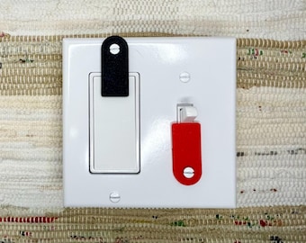 Switch Stopper for Light Switch, for toggle switch or rocker switch, switch guard for furnace switch, Decora switch lock on or off