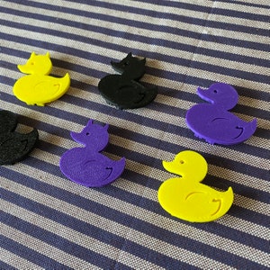 6x Duck Bike Spoke Decorations - rubber ducky bicycle decorations, rubber duck bike accessories, devil horns duck toy bike parts image 2
