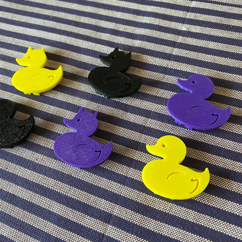 6x Duck Bike Spoke Decorations - rubber ducky bicycle decorations, rubber duck bike accessories, devil horns duck toy bike parts image 2