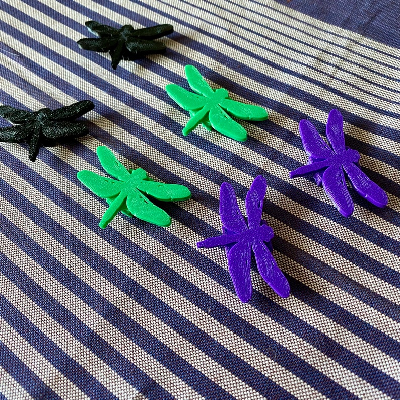 6x Dragonfly Bike Spoke Decorations, goblincore bicycle decorations, cute bike accessories, insect themed bike parts image 4