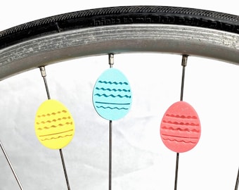 Lot de 6 décorations de rayons de vélo pour oeuf de Pâques, cadeau vélo de Pâques, décoration de vélo pour panier de Pâques, accessoires de vélo pour oeuf de Pâques, vélo mignon