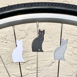 6x Cat Bike Spoke Decorations - fietskatdecoratie - kattenfietsdecoratie, voor fietsfeest of fietsparade en harige fans afbeelding 5
