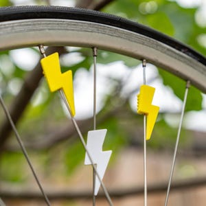 6x Lightning Bolt Bicycle Decorations, Lightning Bike Spoke Decorations, Lightning Flash EV Bike Accessories, Thor Electric bike decorations
