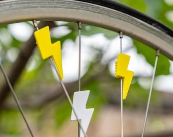6x Lightning Bolt Bicycle Decorations, Lightning Bike Spoke Decorations, Lightning Flash EV Bike Accessories, Thor Electric bike decorations