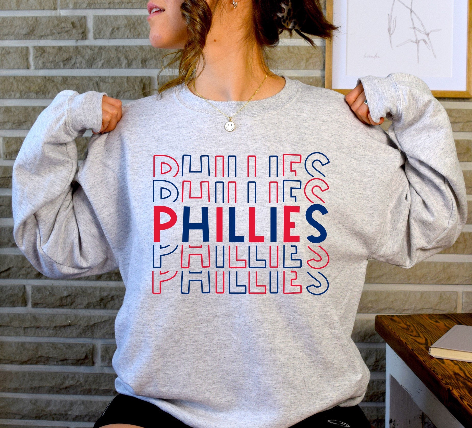 phillies v neck t shirt