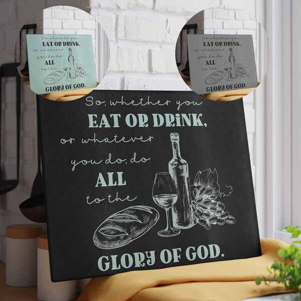 Glass Cutting Board With Bible Verse Etsy