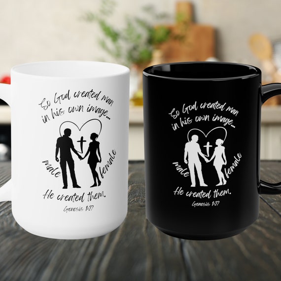 Men's Christian Coffee mug / Coffee Cups for Men / Men's Christian Cup /  Bible Verse Mug / Gifts For Christian Men / Jesus Mug / Faith Mugs
