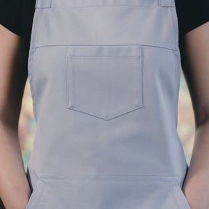 Cross Back Apron for Cooking BabyBlue image 4