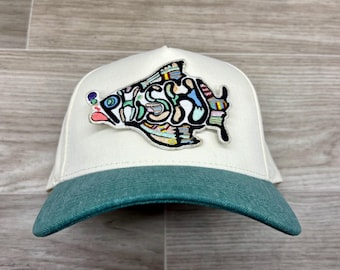 Vintage Phish on 2-Tone Natural/Teal Denim Retro Hat