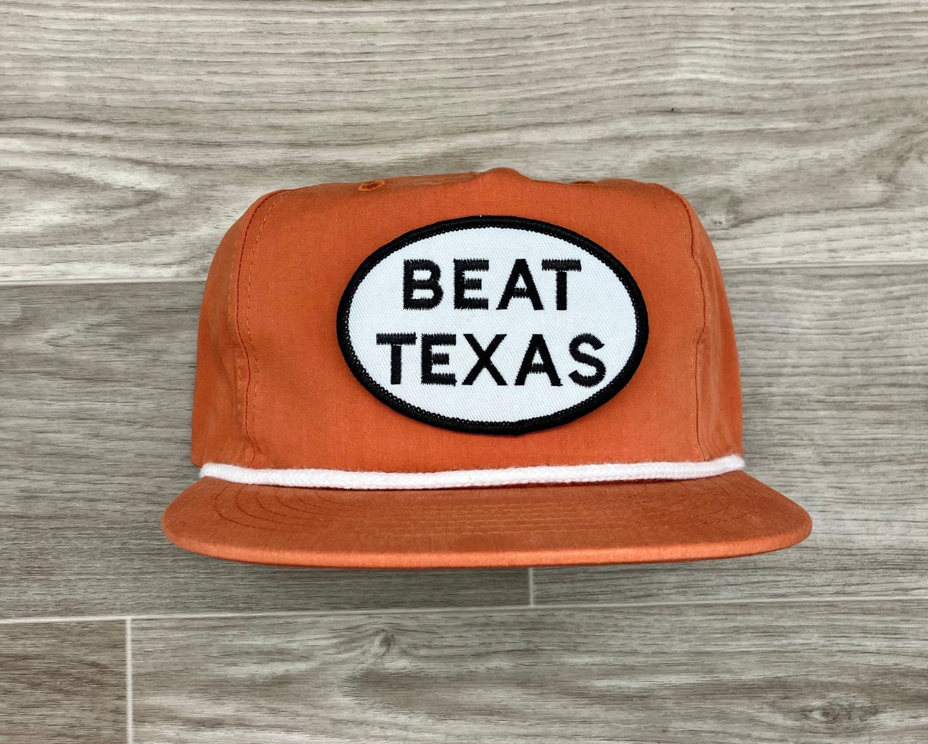 Beat Texas on Retro Poly Rope Hat - Etsy