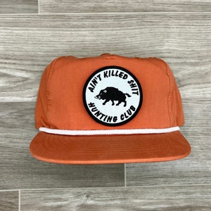 Ain't Killed Shit on Orange Retro Poly Rope Hat