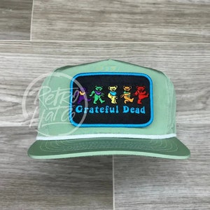 Grateful Dead 5 Bären auf Grün Poly Retro Rope Hut