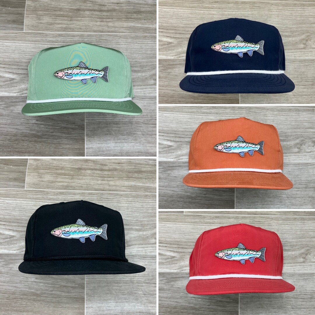 Trout on Retro Poly Rope Hat Etsy