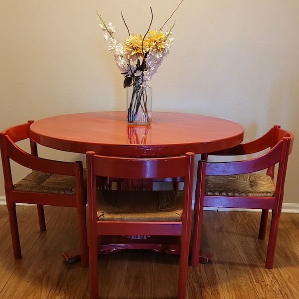Mid Century Dining Table and Chairs Etsy