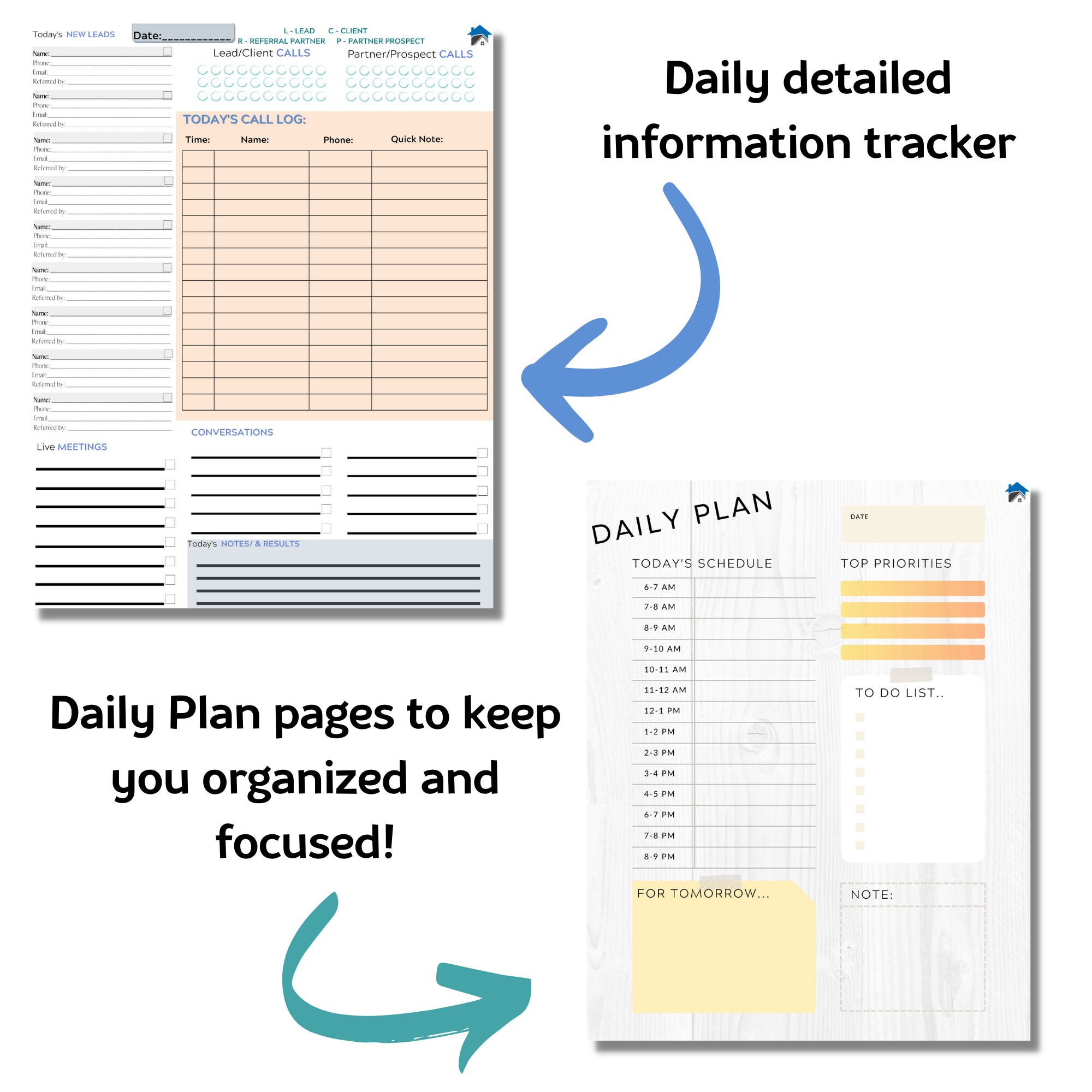 2024 Loan Officer Digital Planner Yearly/monthly/daily Call Logs Weekly