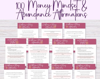 100 Money Mindset & Abundance Daily Affirmations 369 Manifestation Method for Financial Freedom and Prosperity