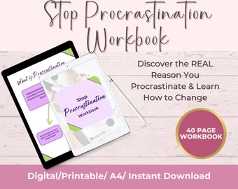 Stop Procrastination Workbook: Printable Productivity Planner (PDF)