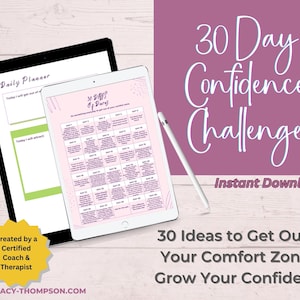 Self-Confidence Journal Prompts Self-Confidence Workbook Confidence Challenge Self-Esteem Journal Prompts SelfEsteem Planner Morning Routine