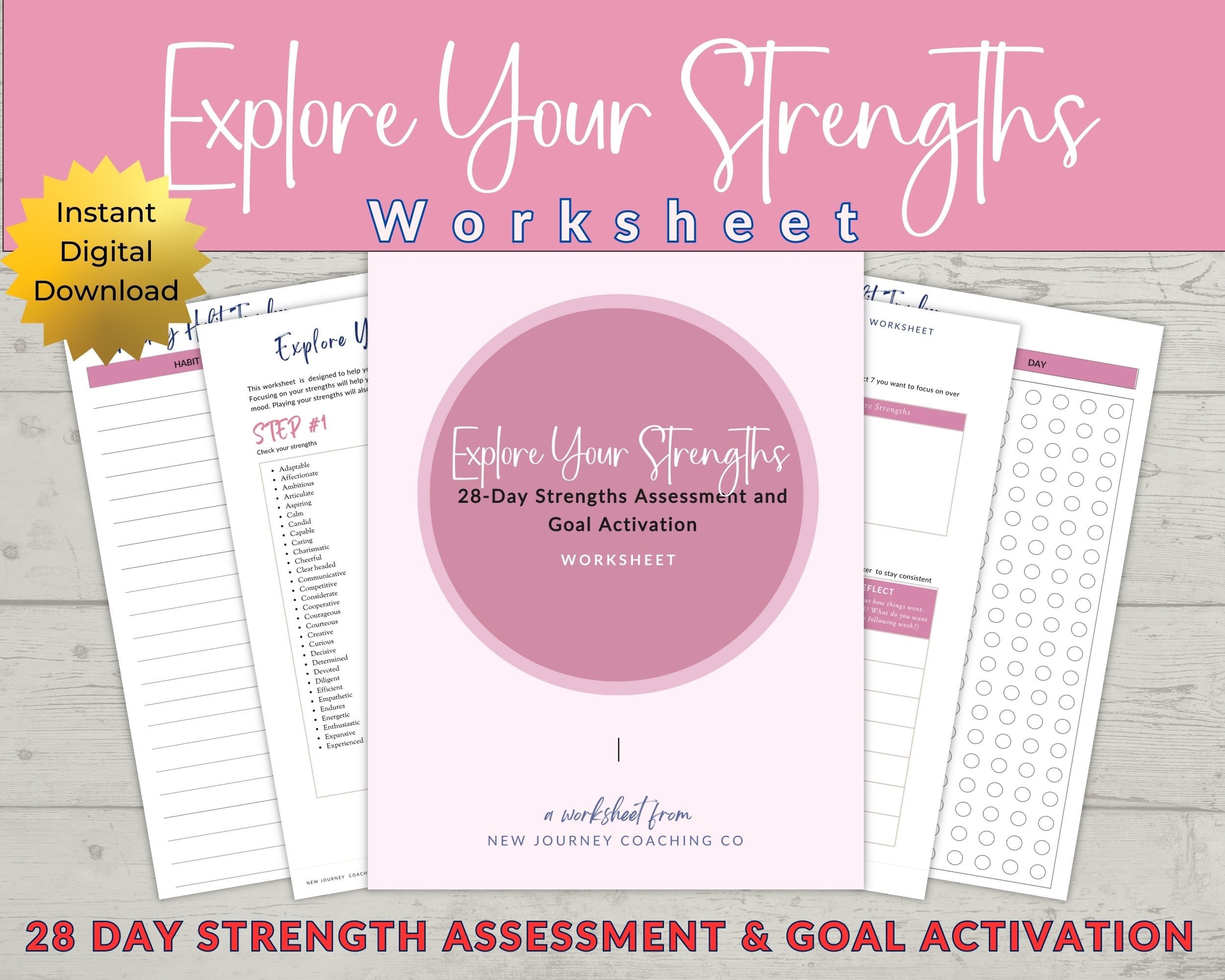 Strengths Worksheet Therapy Tools Worksheet Positive Psychology ...