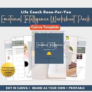 Emotional Intelligence Worksheet Template Life Coach Done For You Emotional Regulation Worksheet Life Coaching Tool Emotional Processing