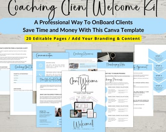 Coaching Client Welcome Kit: Onboarding Canva Template (Digital Download)