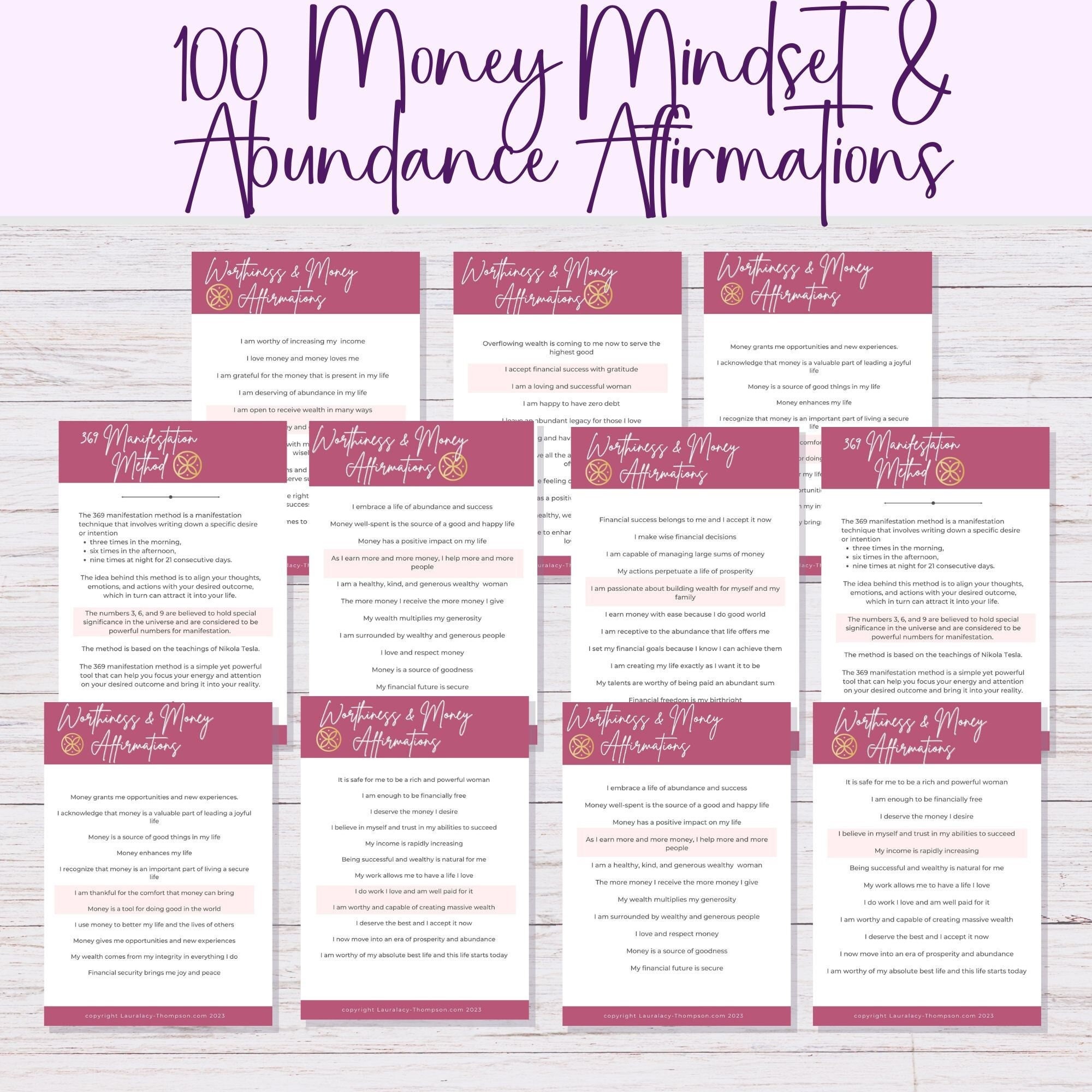 100 Money Mindset & Abundance Daily Affirmations 369 Manifestation Method for Financial Freedom and Prosperity - Etsy 100 Money Mindset & Abundance Daily Affirmations 369 Manifestation Method for Financial Freedom and Prosperity - Etsy