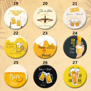 Love is Brewing ,Customizable Wedding Favor For Guests in Bulk, Custom Wedding Gift, Wedding Gift, Beer Theme Magnet,