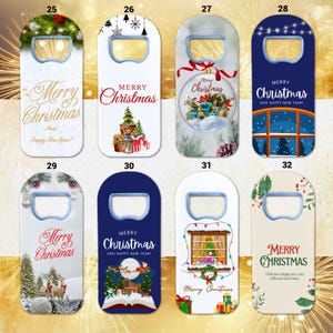 Customizable Christmas Bottle Opener Magnet: Party Favor Souvenir