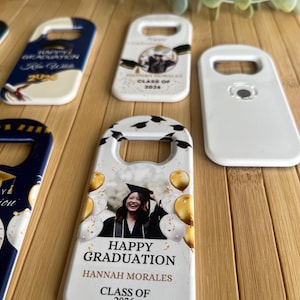 Personalized Graduation Magnet, Class of 2025 Gift, Custom Grad Favor, Gold-Black Themed Gifts image 14