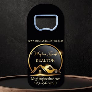 Real Estate Closing Gift - Custom Bottle Opener Magnet - Realtor Thank You Gift - New Home Gift - Personalized Housewarming Favor