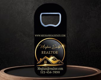 Personalized Realtor Bottle Opener Magnet – Real Estate Closing Gift, Housewarming Favor