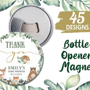 Customizable Baby Shower Favor For Guests in Bulk,Personalized Birthday Favors Magnetic Bottle Opener, Custom Baby Shower,Birthday Gift,