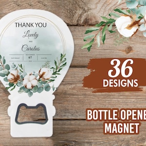 Customized Wedding Favors - Bulk Birthday & Wedding Gifts - Bottle Opener Magnet for Guests