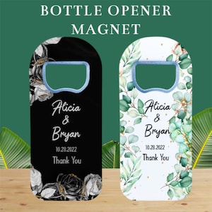 Personalisierter Flaschenöffner Magnet: Hochzeit, Geburtstag Gastgeschenke